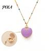 Openable Heart Charm Necklace, Box Pendant with Mini Figurine, Women Tiny Locket Gift for Wife Girlfriend Anniversary Sale Goods