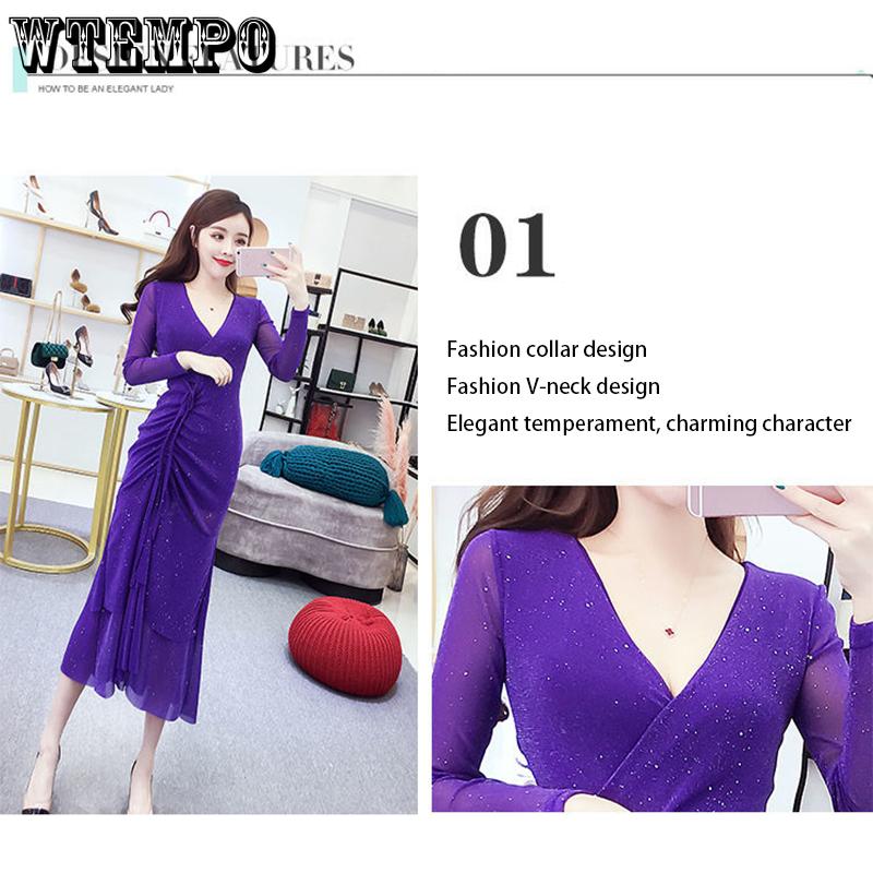 WTEMPO Dámské šaty Sexy hluboký výstřih Vysoký rozparek Rybí ocas Šaty na boky Pas Skinny šaty Ramínka Duté Párty šaty