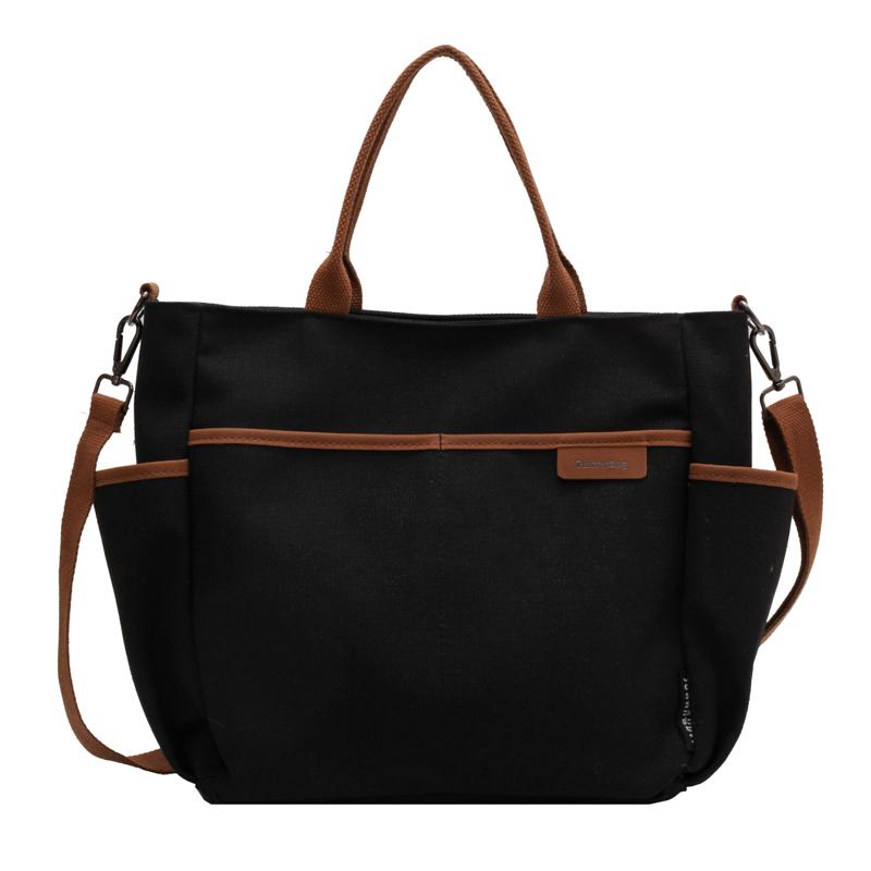 Ladies Handbag Soft Cloth Handbags for Women New Casual Shoulder Side Bag Large Shopper Shopping Crossbody Zipper Bags