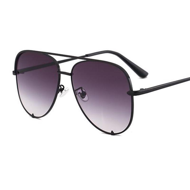 Gun Pink Silver Mirror Oversized Sunglasses Designer Pilot Shades for Women Men Top Fashion Eyewear