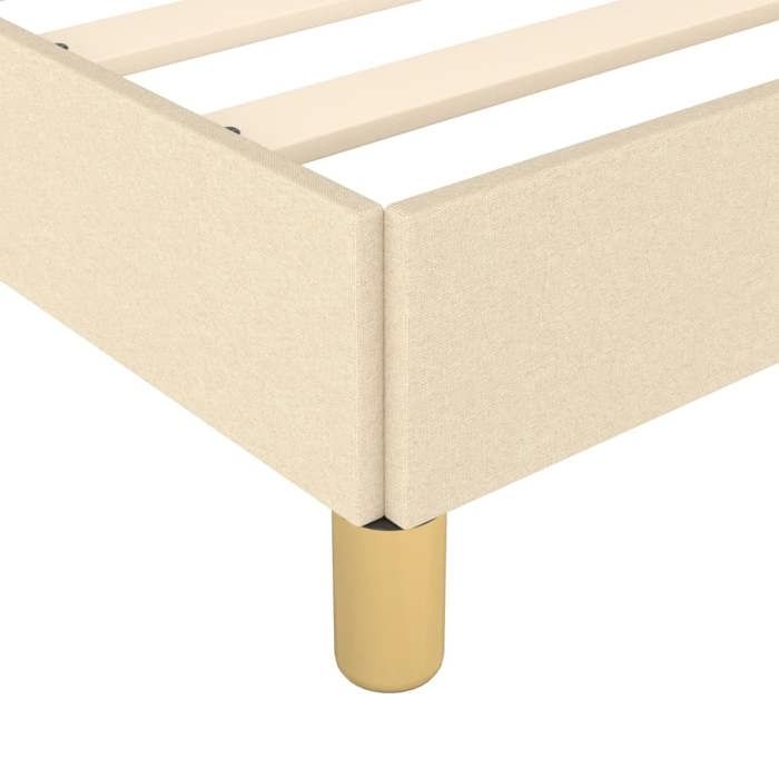 VidaXL Bed Frame with Headboard Cream 100x200 Cm Fabric 3124876