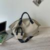 Borsa a Tote in Tela di Grande Capacità per Donna, Borsa a Spalla Casual con Manico in Pelle