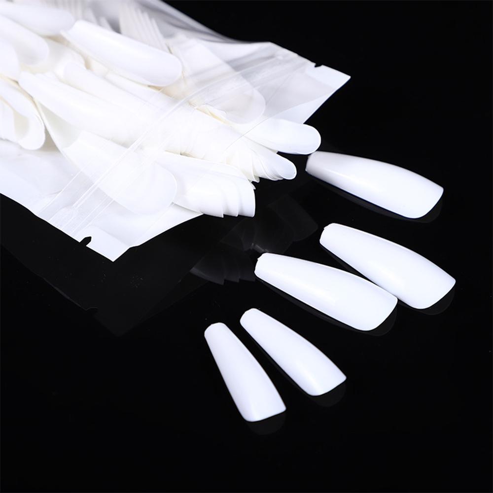 

Candy Color Full Cover Long Ballerina Press On Fake Nails Manicure Nail Extensions False Nail Tips белый