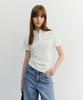 Deonseuteu Cropped Slim Collared T-Shirt_Udts6B221_White