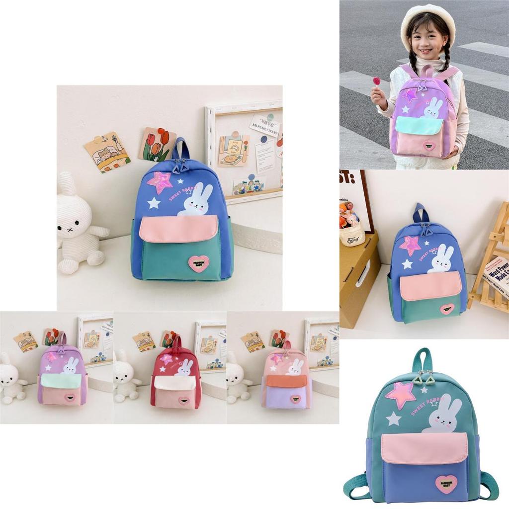 Cute Rabbit Childrens School Bag Animal Design Nylon Toddler Backpack