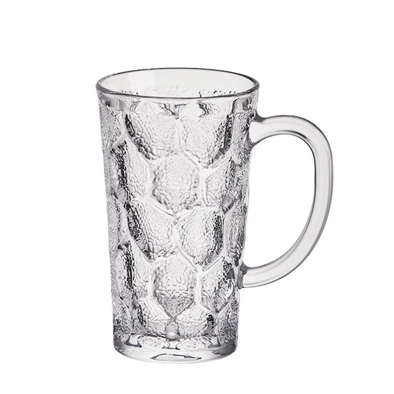 

238 мл/308 мл Алмазная кружка Кофейные чашки с ручкой Рельефные стеклянные напитки Бутылка для воды для кухни и дома Посуда для напитков Чашки Кофейные кружки with handle