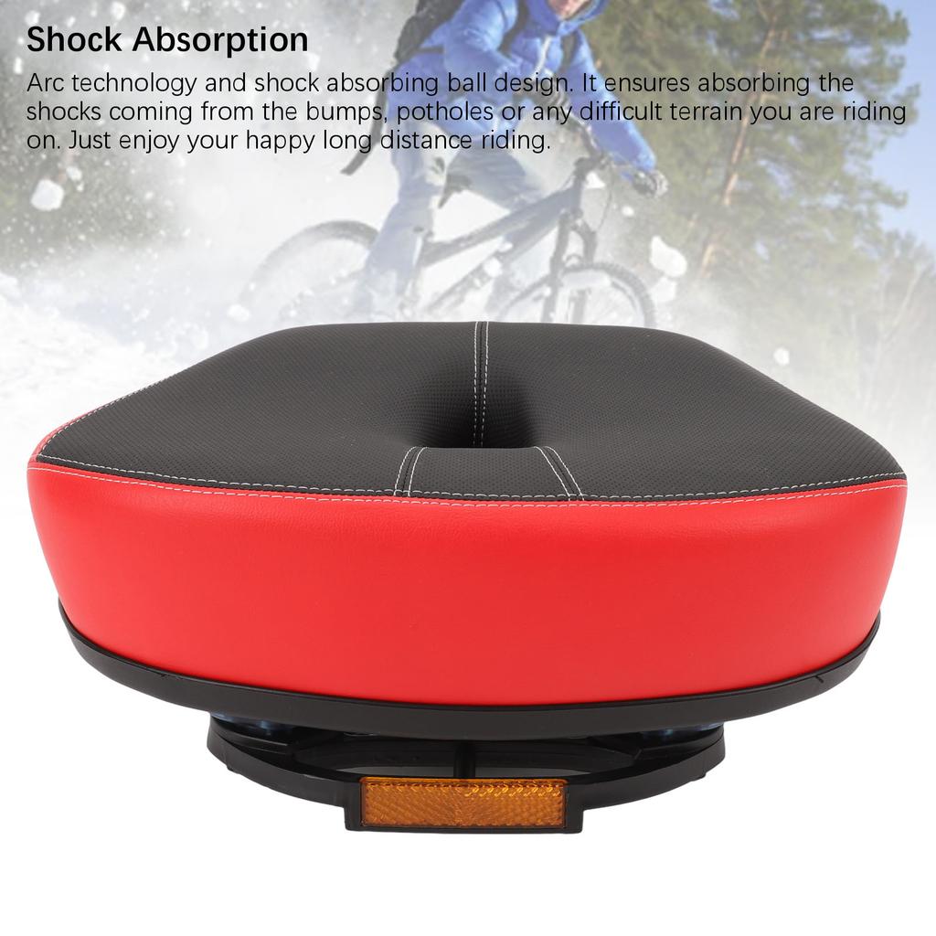 Mountain Bike Seat Saddle Replacement Breathable Comfortable Noseless Bike Seat Heat Dissipation Shock Absorption for Riding
