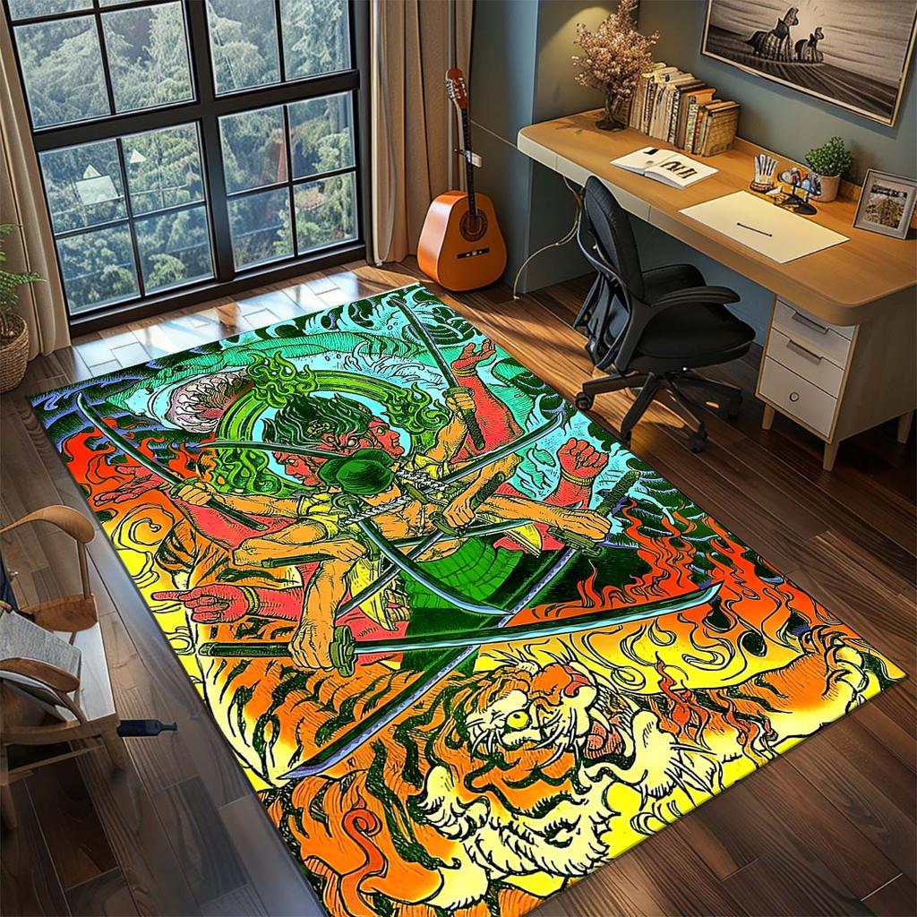 One Piece Anime Rug Carpet Large Area Rug Non Slip Washable Floor Mat Gamer Room Bedroom Home Decor -QJY