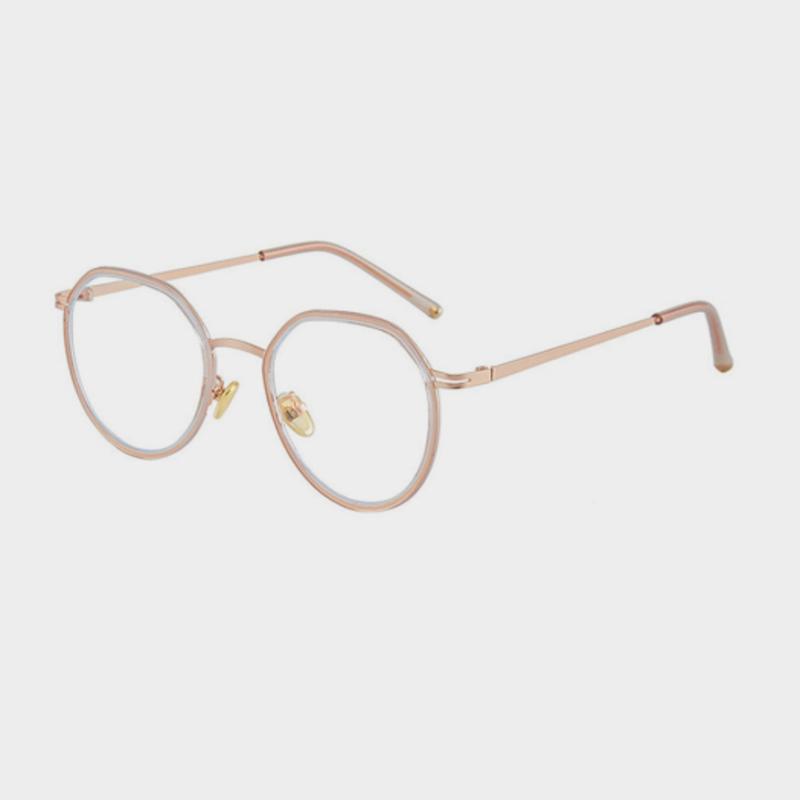 LOOKING4U NeoRetro B5153 C2 Rose Gold Blue Light Blocking Glasses