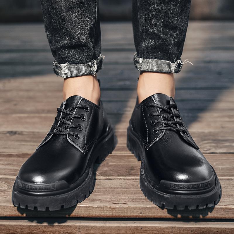 Fashion 2024 Lace-Up Outdoor Male Shoes Luxury Brand Mens Casual Shoes Leather Men Business Shoes Fashion Thick Bottom Man Oxford Shoes