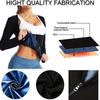 Long Sleeve Waist Trainer Vest Zipper Design Shapewear Tank Top Sauna Suit Shirt  Gym Fitness