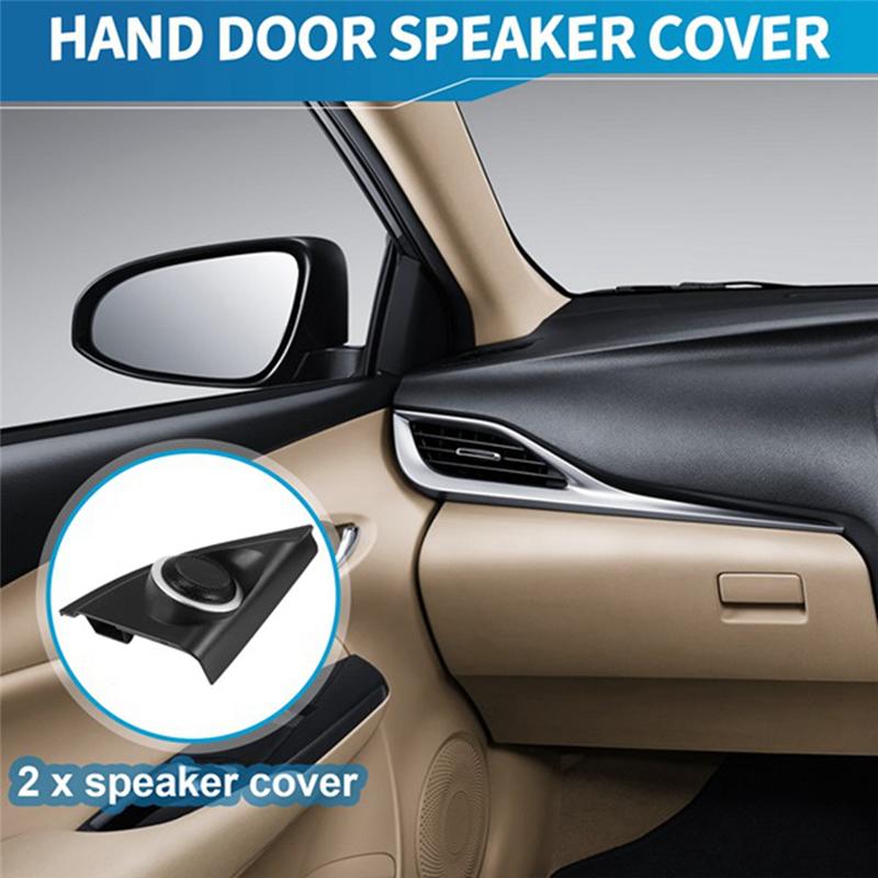 Autodeurpaneel Audio Hoorn Cover Tweeter Driehoekige Speaker Luidspreker Cover Trim Voor Toyota Vios Yaris 2013-