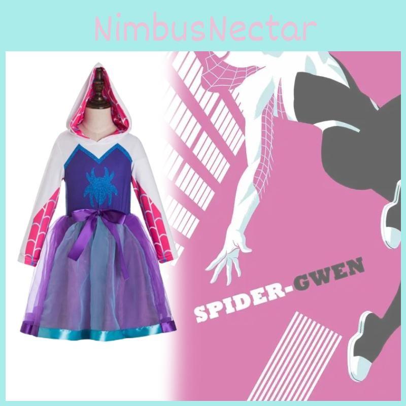 Ghost Spider Inspired Costume Gwen Inspired Hoodie Cosplay Tutu Dresses Birthday