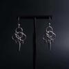 Jun'an Gothic Spike Stainless Steel Chain Link Pendant Earrings