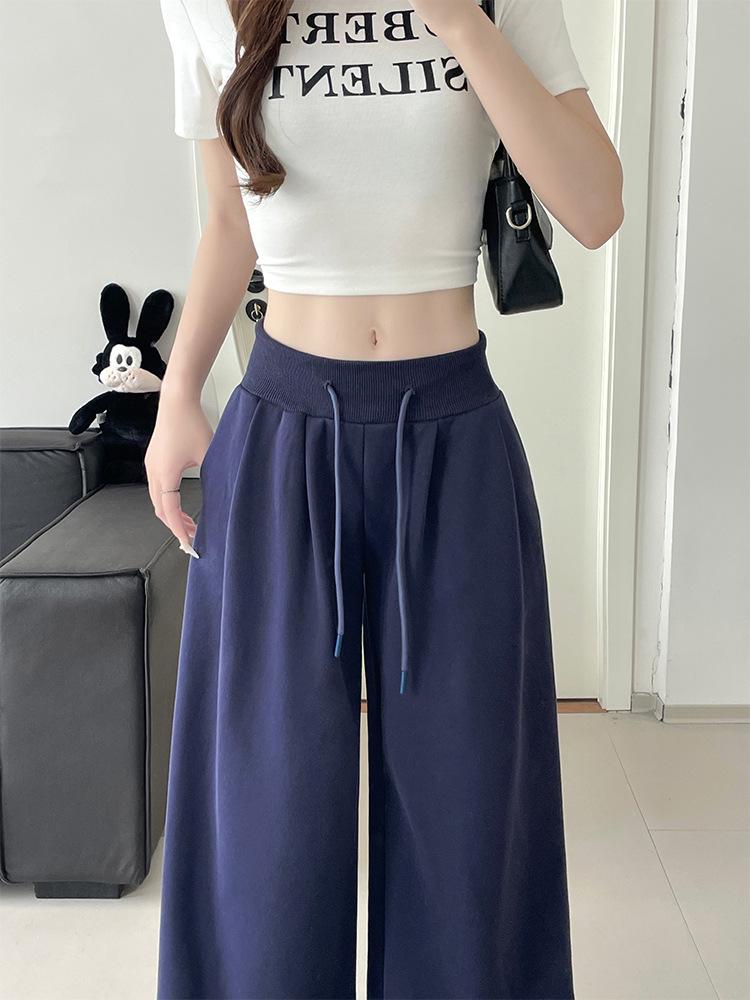 2025 Women's American-Style Wide-Leg Sweatpants: Loose, Relaxed, Korean-Inspired Casual Autumn Wear