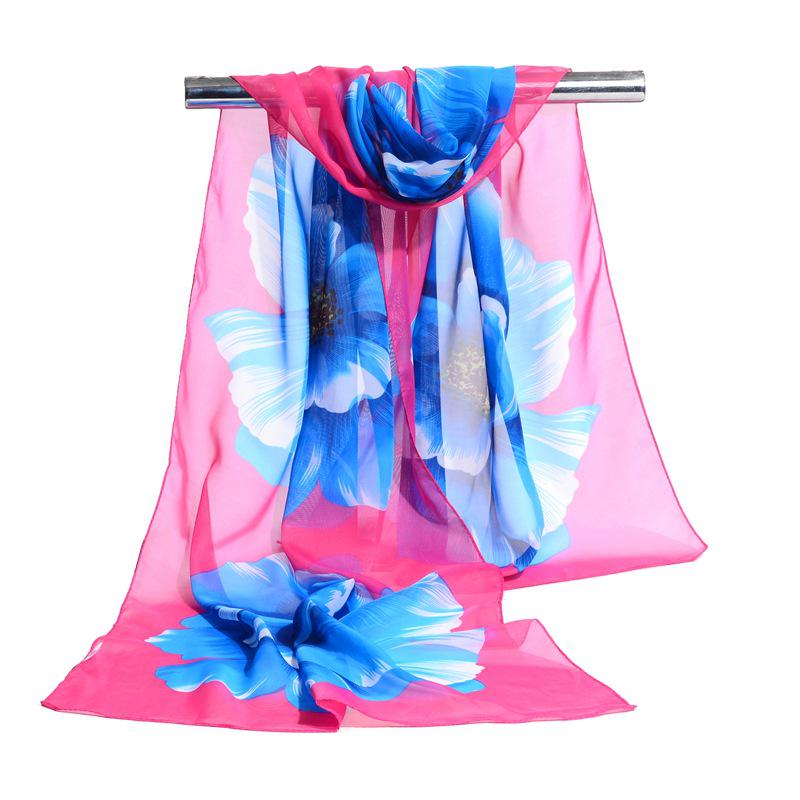 Summer Edition Scarves Female Shawls Super Long Chiffon Fabric Decorative