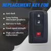 Smart Key Fob Keyless Entry Remote Transmitter Replacement for Toyota Prius 2004-2009 3 Button Ask 312MHz 4D69 Chip (FCCD:MOZB31EG P/N:89994-47061)