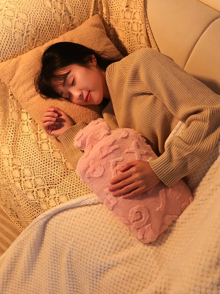 2025 Hot Water Bag Winter Warm Bed Warm Bed Cover Foot Handy Gadget Large Stuffed Irrigation Type Hot-Water Bag Water Injection