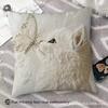 Sofa Pillow Pillowcase Skin-friendly Short Plush Cute Animal Cat Pillow Cover Living Room Cushion Cover Without Core