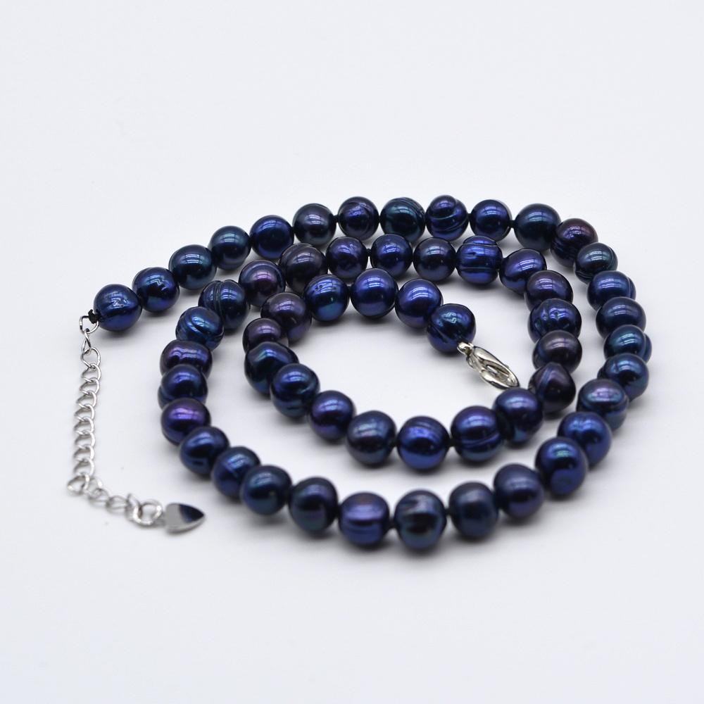 

Жен. Жемчужное ожерелье Черный Круглый пресноводный жемчуг Классические украшения Подарок на день матери