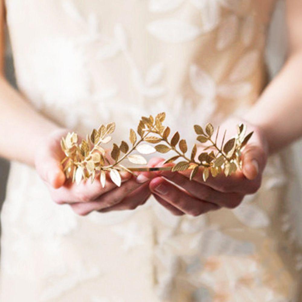 Clips Headwear Leaves shape Hair Comb Disk Hair Leaves Crown Leaf Tiara Wedding tiara Bride Crown
