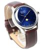 [The Stack] The STAC Made in Japan Domestic Watch 36mm Antique Retro Men's Women's Unisex Moon Phase Bar x Blue Brown ST-MF001