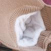 Solid Color Earflaps Hat Windproof Knitted Baseball Hat Fashion Plush Peaked Cap  Holiday
