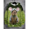 Cute Capybara 3D Print All Seasons Men Hoodies Women Casual Sweatshirt Cool Pullover Tops Unisex Cartoon Clothes Unisex Hoodies
