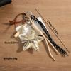 Versatile fashion PU big star baseball woven rope style bag pendant lanyard creative mobile phone pendant
