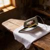 Oldfashioned Electric Clothes Iron With Mechanical Temperature Control For Household Tasks