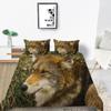 Home Textiles Bedding Suit with Pillowcase 3D Wolf Printed King Double Size Comforter Duvet Cover Bed Sets