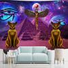 Egyptian Style Tapestries Goddess of Isis Eye of Horus 40x30Inch Anubis Cross Snake Mysterious Text Characters Wall