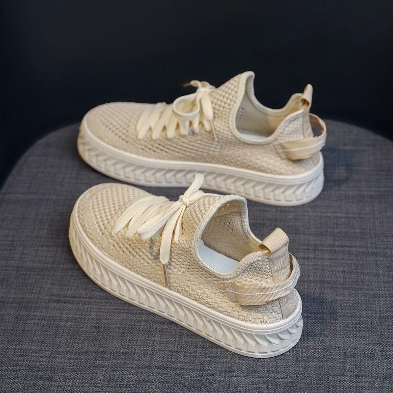 Mesh Shoes New Women's Shoes Board Shoes Sports Shoes Breathable Comfortable Platform Shoes