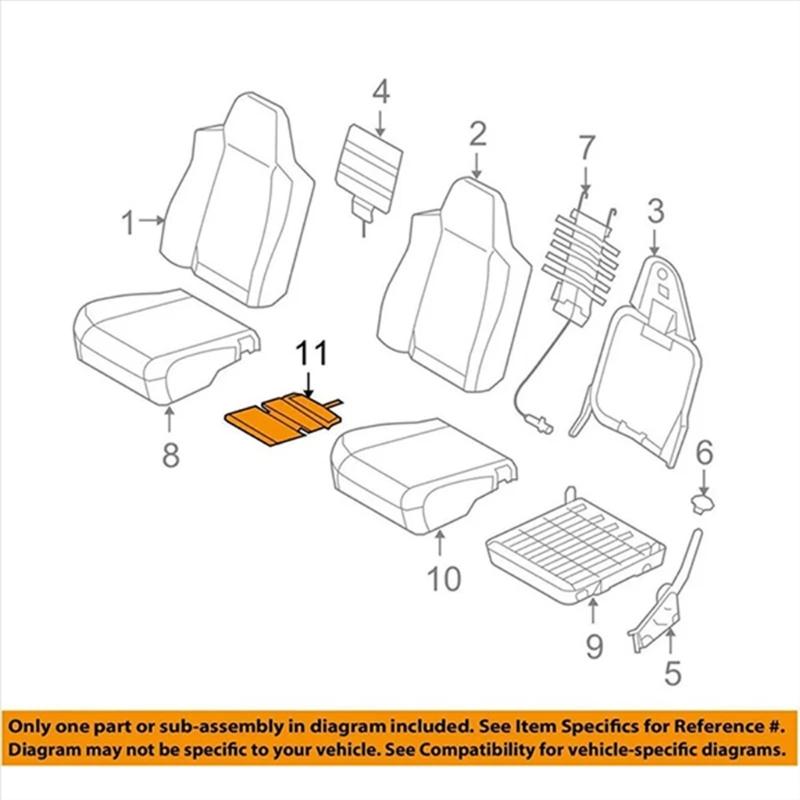 User Friendly Efficient Seat Cushion Warmer Component Part Built For F250 F350 Trucks From 2005 To 2010 6C3Z-14D696-A