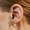 Hei [sv925] oval one-touch earring
