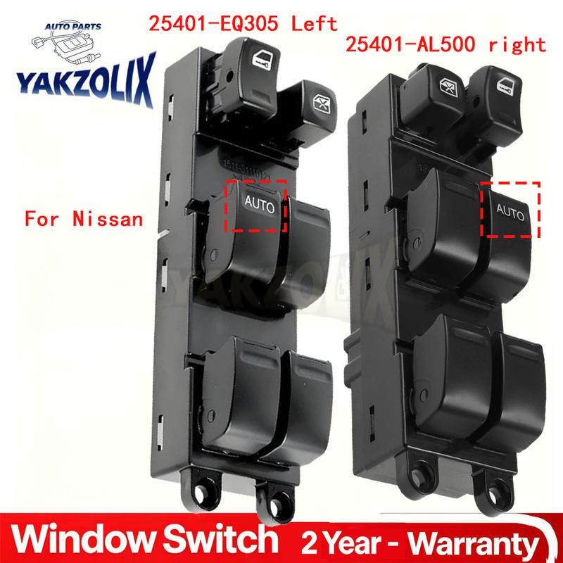 For Nissan X-Trail Wingroad Y11 Patrol GU Y61 Stagea 1997-2017 Power Window Master Switch Lifter Button 25401-EQ305 25401-AL500
