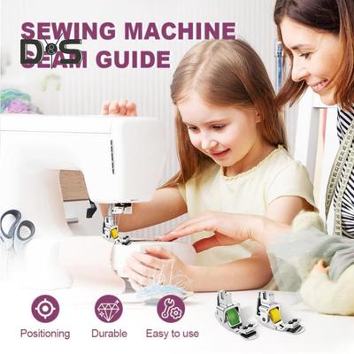 2Pcs Versatile Adjustable Rolled Hemmer Presser Foot Universal Multi-Function Invisible Zipper Guide Hem Foot Sewing Machine Presser Feet Tool