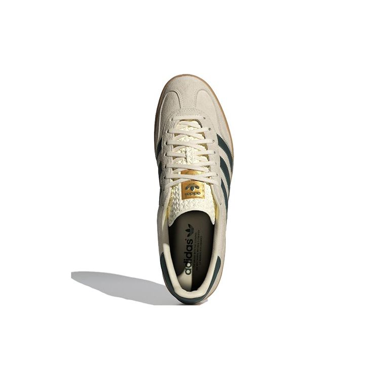 adidas Herren Gazelle Indoor Creme Weiß Grün Gummi Unisex Sneaker Collegiate-Grün IH7502