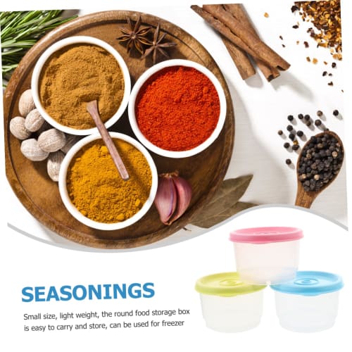 IWOWHERO 12-Piece Round Plastic Food Storage Containers with Lids, Refrigerator and Freezer Safe, Compact Storage, Reusable Snack Storage Boxes