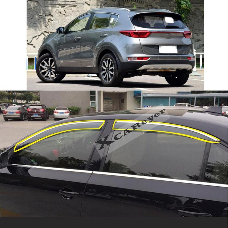 For KIA Sportage KX5 2016 2017 2018    Car Body Styling Sticker Plastic Window Glass Wind Visor Rain/Sun Guard Vent