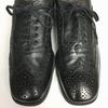 70s-80s Vintage ARISTOKRAT OLD GOLD Full Brogue Wingtip Size 10.5 28.0-28.5 Black