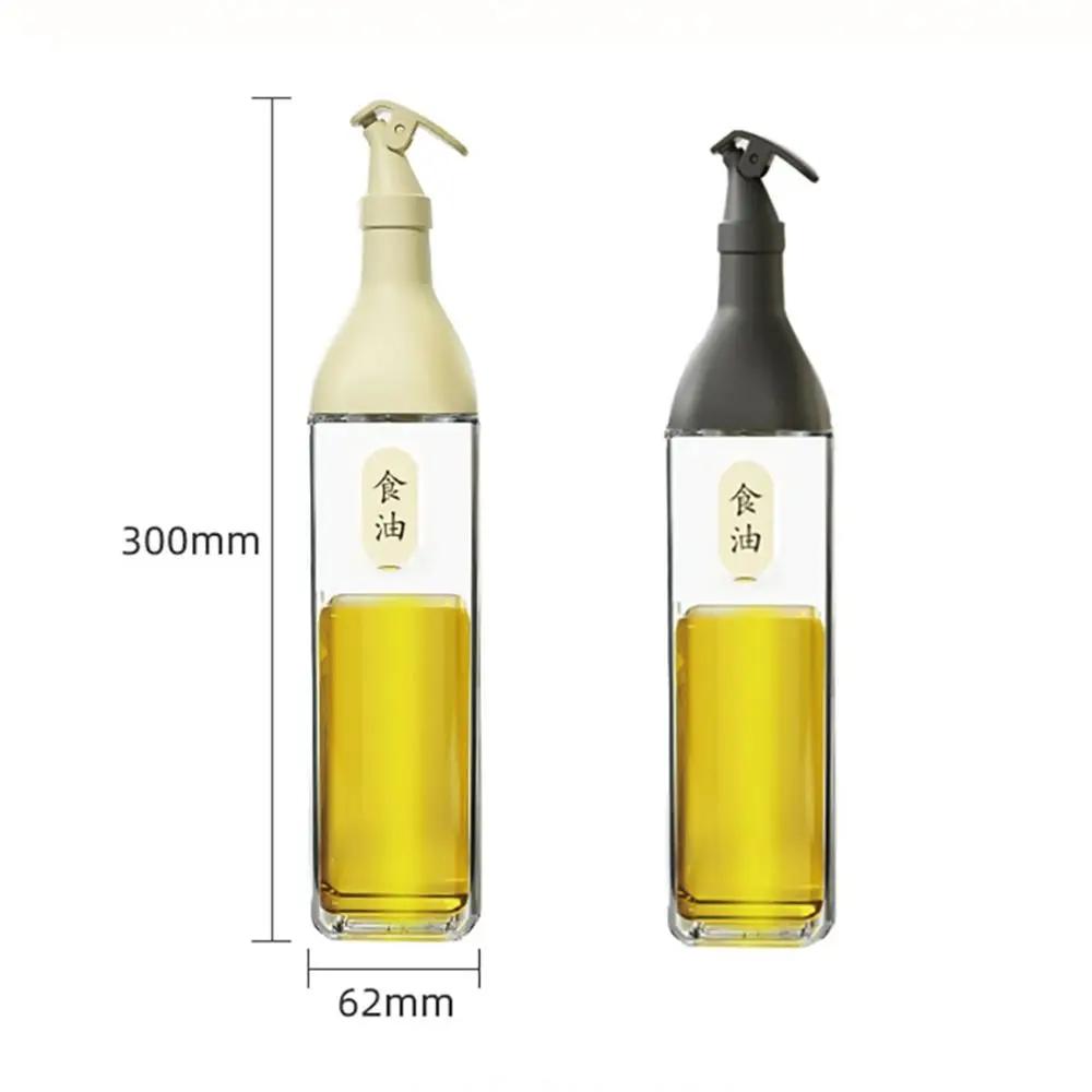 1Pcs Wine Pourer Glass Oil Bottle Kitchen Tool with Label Seasoning Sauce Bottle 500ML Leakproof Oil Dispenser Olive Oil Liquor