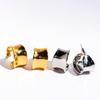 Vintage Gold C-Shaped Wide Hoop Earrings With Irregular Wavy Edge Women Fashion OL Style Copper Jewelry
