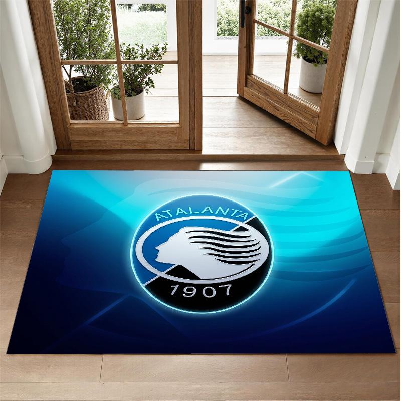 Atalanta FC Design Crystal Velvet Rug Soft Decorative Mat for Bedroom Entrance