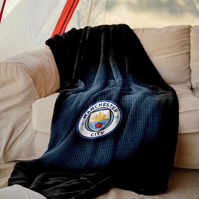 Manchester United Manchester City Pattern Blanket, Cozy Blanket for All-Season Comfort on Sofas, Beds, Office, Car, Camping and Travel