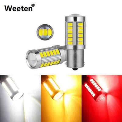 2Pcs/1Pc Car P21W BA15S 1156 33 Smd Led 5630 Car Brake Bulbs Daytime Lamps Car Tail Bulb Auto Reverse Lamp
