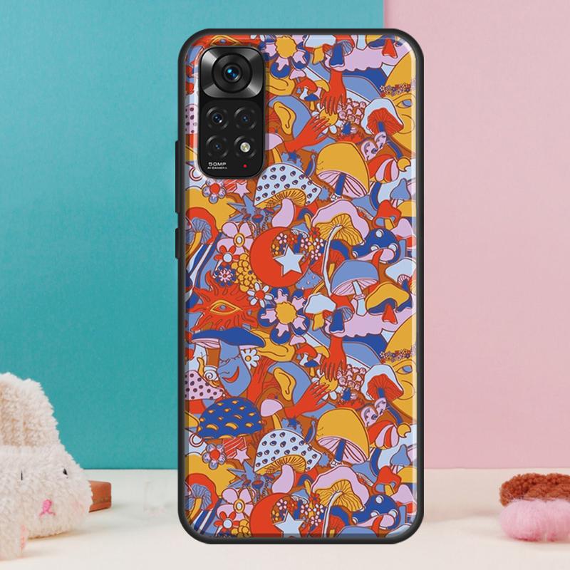 Psychedelische Pilze Florals Hülle Für Xiaomi Redmi Note 13 Pro 14 12 11 9 10 9S 10S 11S 12S Redmi 14C 13C 10C 12C Cover