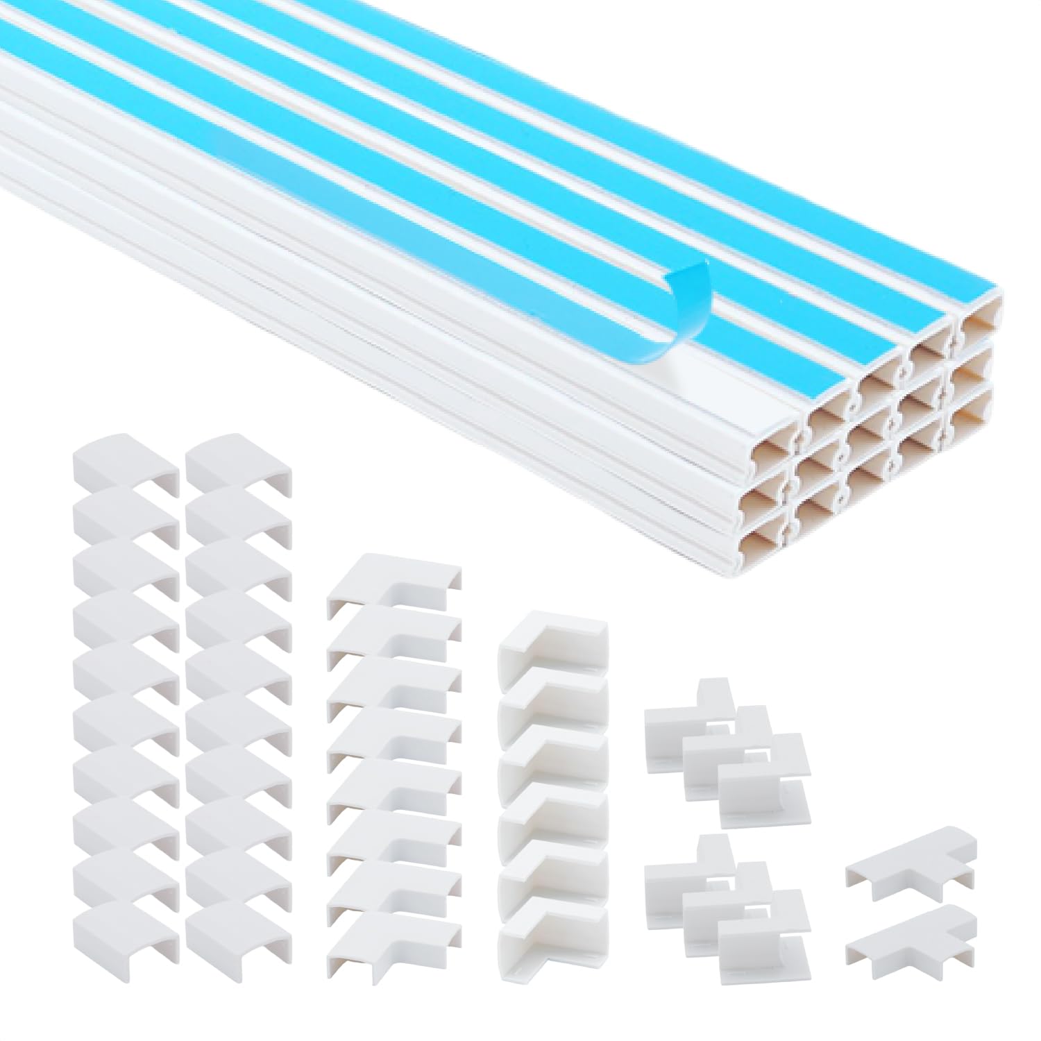 

BOOMIE InstantFix40 Защита для проводов с двусторонней лентой, Защита шнура, Кабельный канал, Защита электрического кабеля, Сокращает время строительства вдвое,