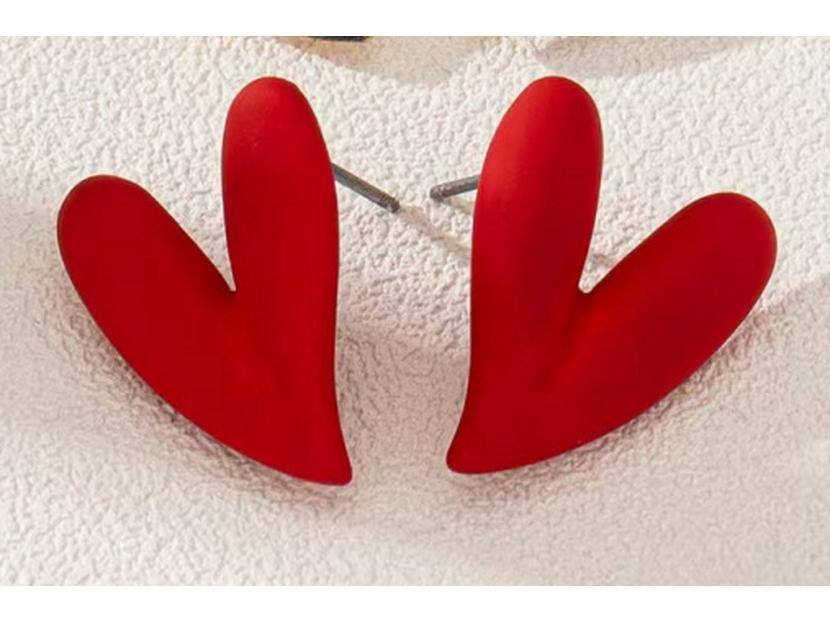 Minimalist Heart-Shaped Earrings: Japanese/Korean-Inspired, Niche Style for Women