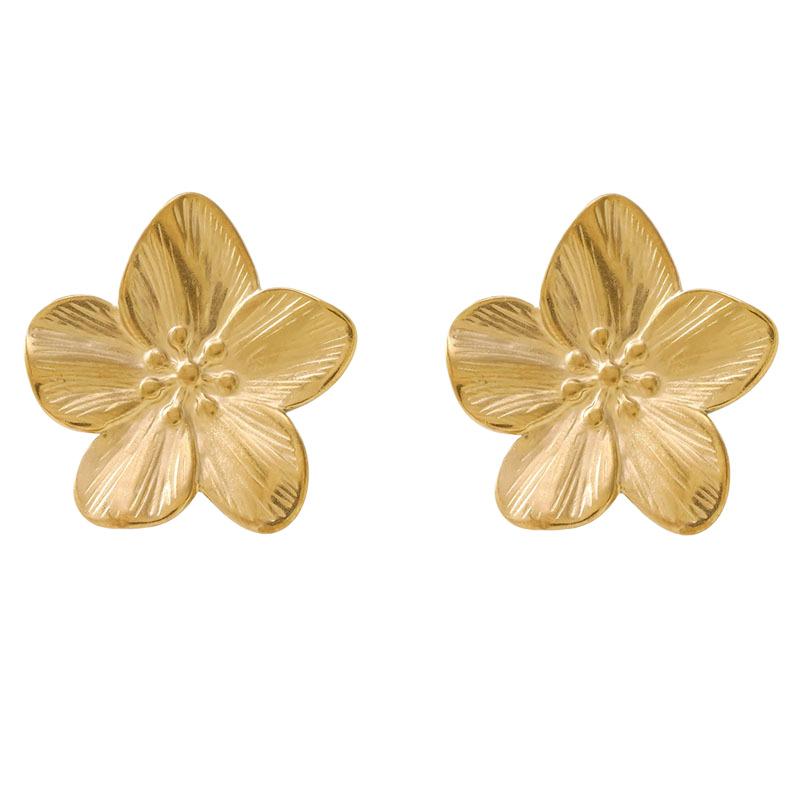 European and American pattern earrings, high-end stainless steel stud earrings, fashion trend, versatile temperament, simple earrings